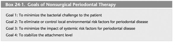 Specific Goals of Nonsurgical Periodontal Therapy